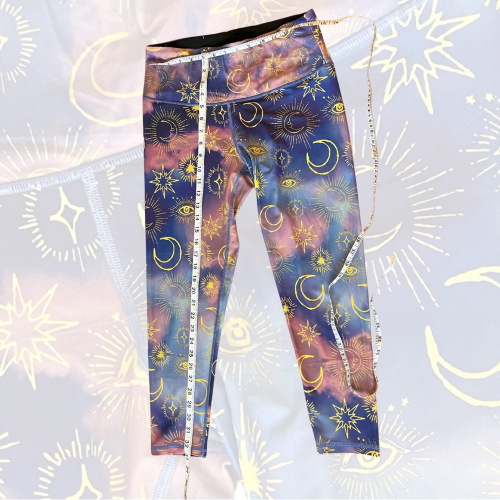 Victoria's Secret Celestial Print Leggings - Blue and Yellow - Picture 2 of 4